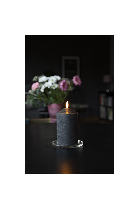 LED Kerze, schwarz | 15cm