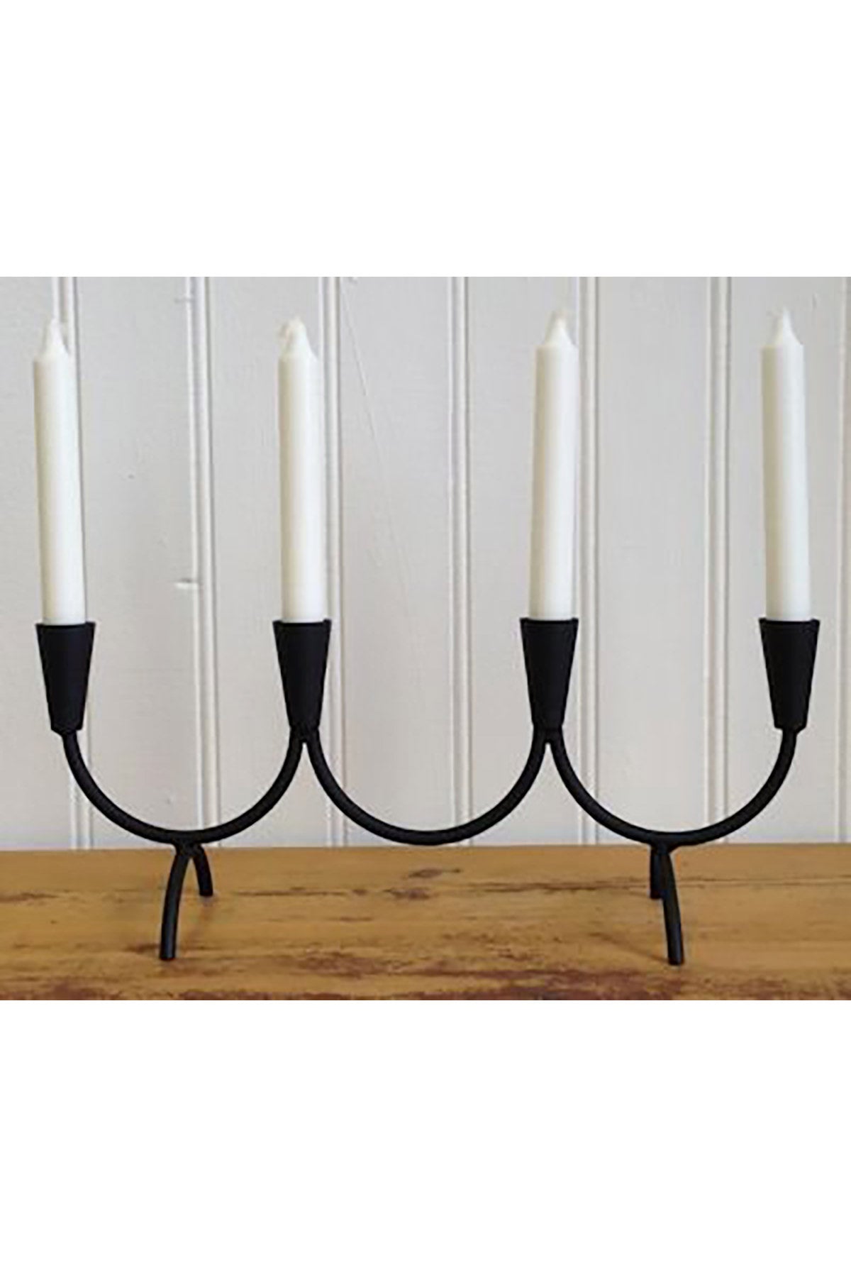 Kerzenhalter für 4 Kerzen, schwarz | 42cm