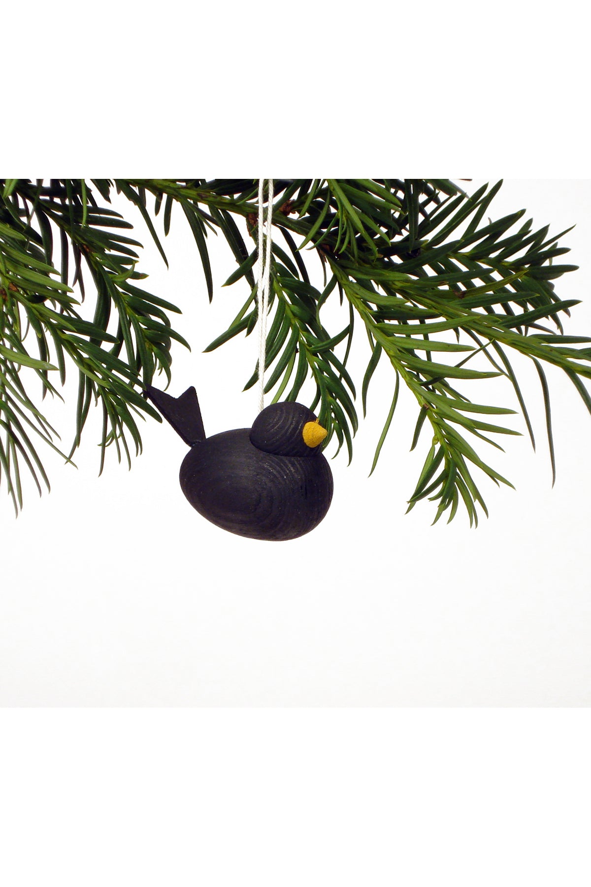 Decorative wooden bird for hanging | black