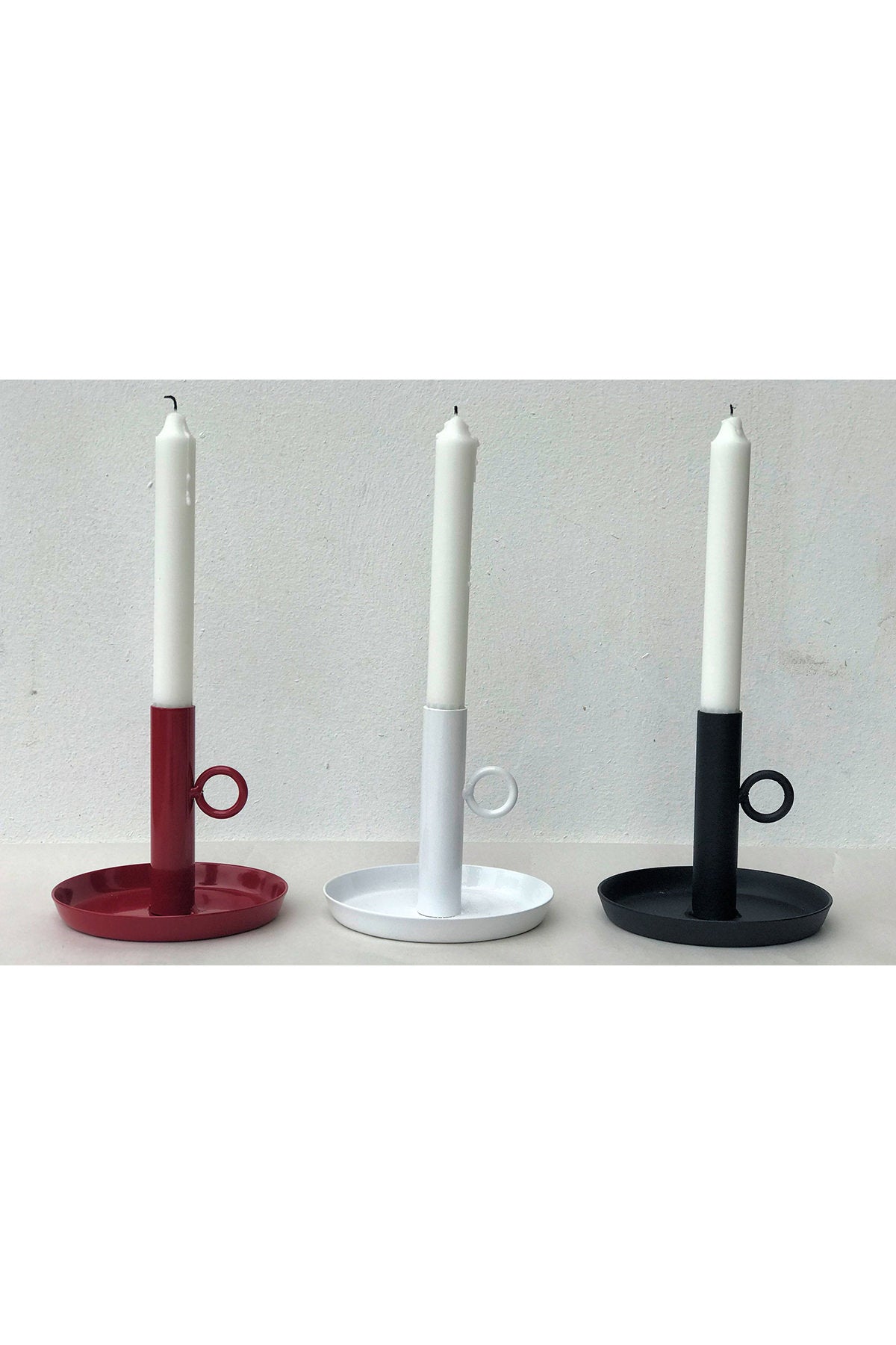 Candle holder with ring handle | 12cm