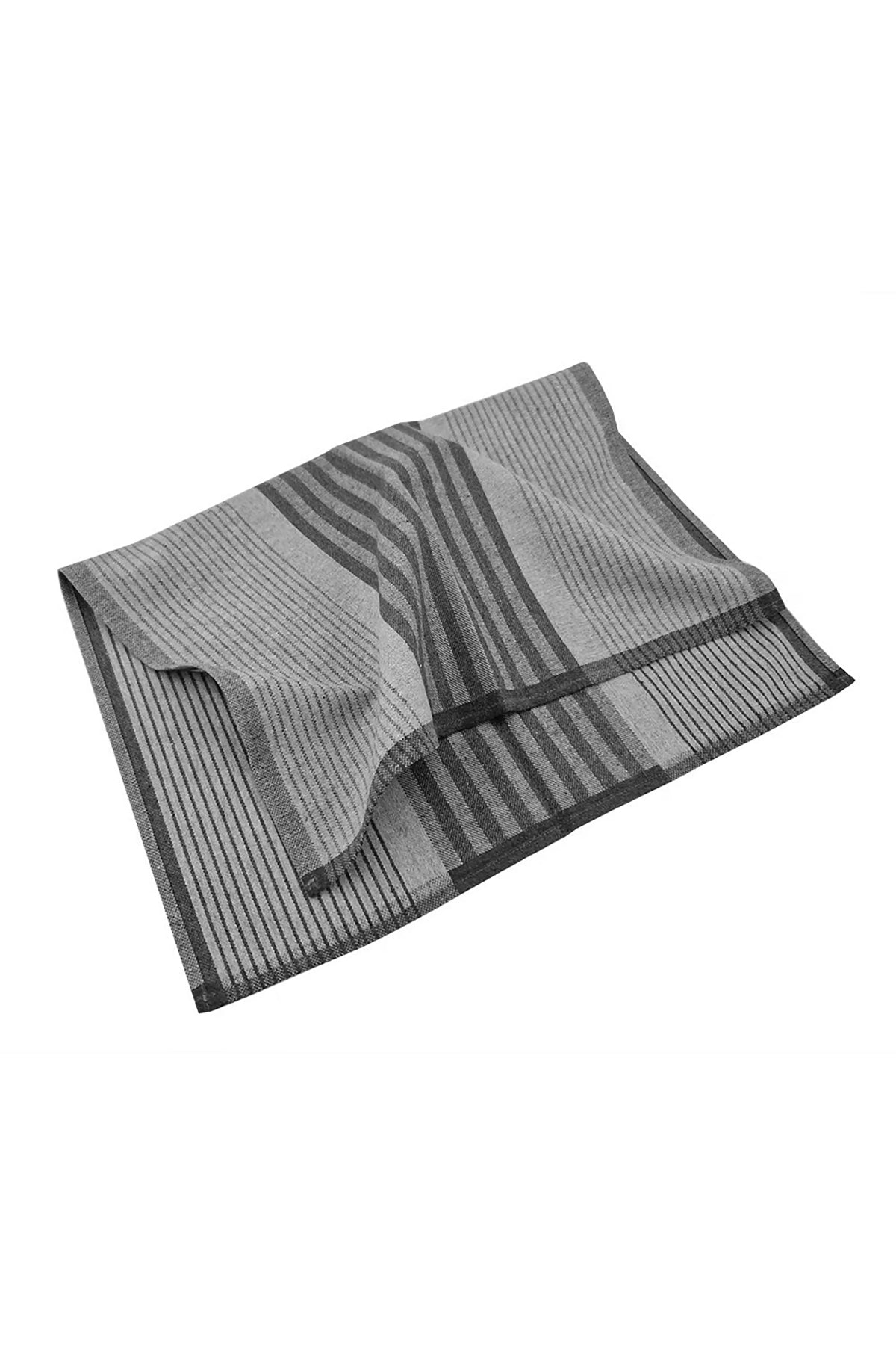 Towel grey border, 47x50, recycled