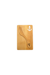 Bread board with butter knife made of alder wood | 19 x 12 cm | Various designs