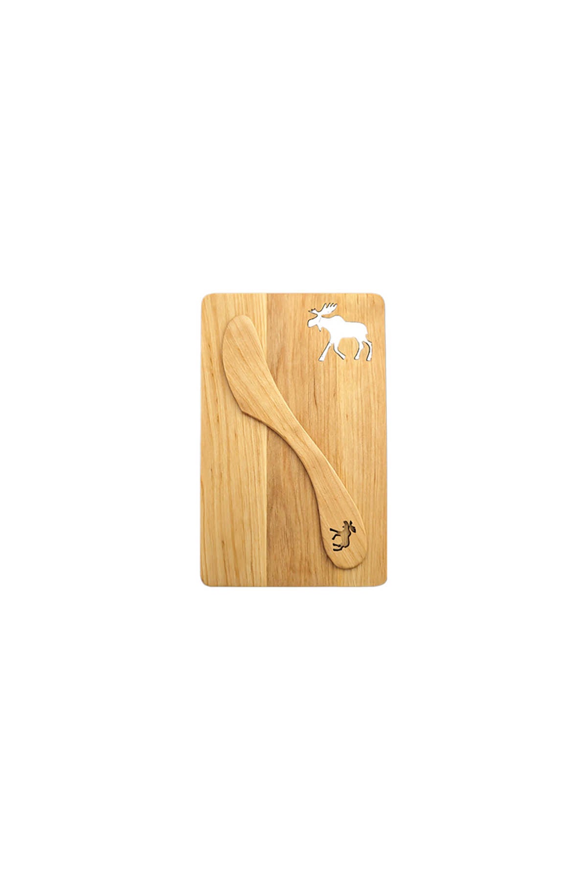 Bread board with butter knife made of alder wood | 19 x 12 cm | Various designs