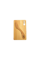 Bread board with butter knife made of alder wood | 19 x 12 cm | Various designs