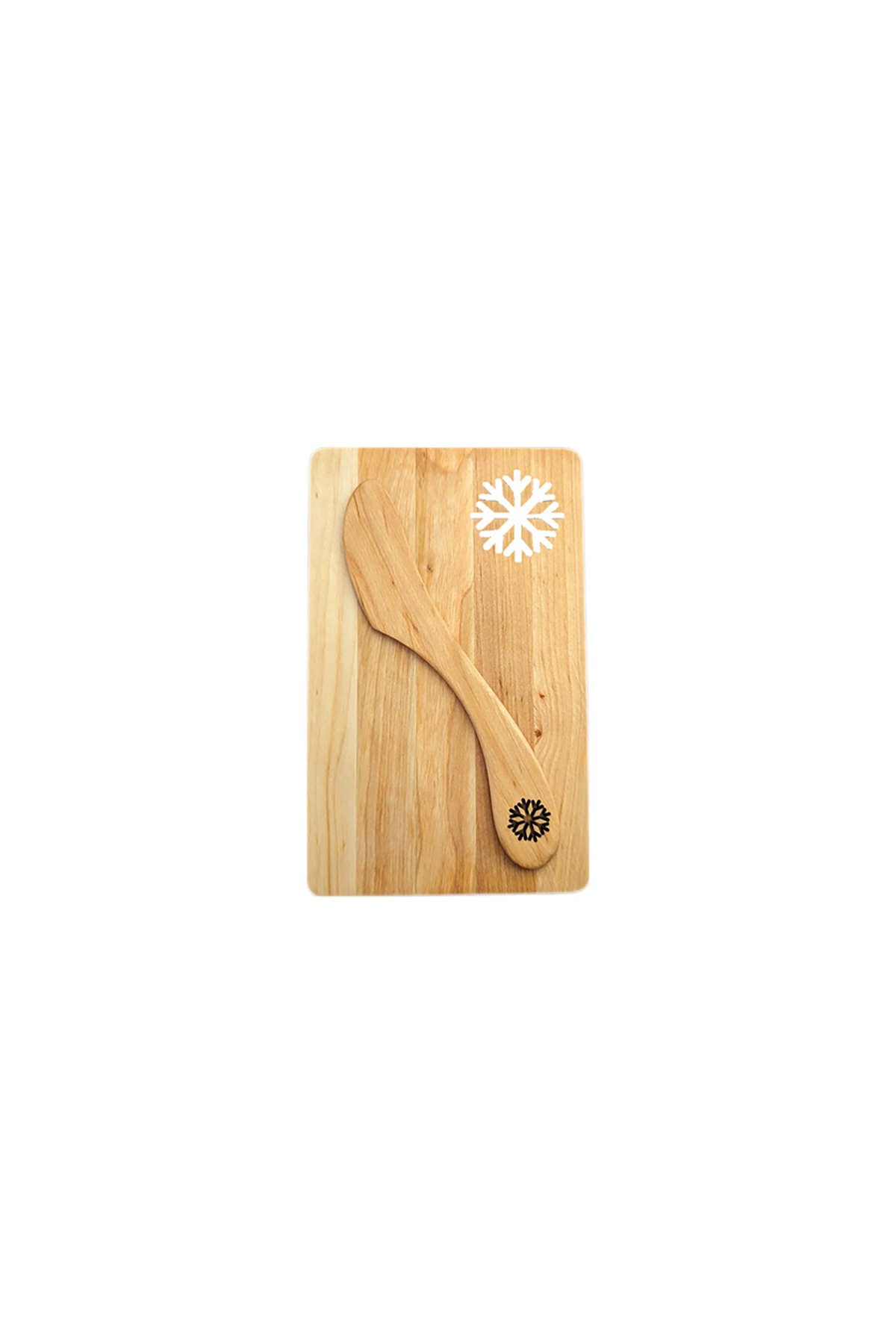 Bread board with butter knife made of alder wood | 19 x 12 cm | Various designs