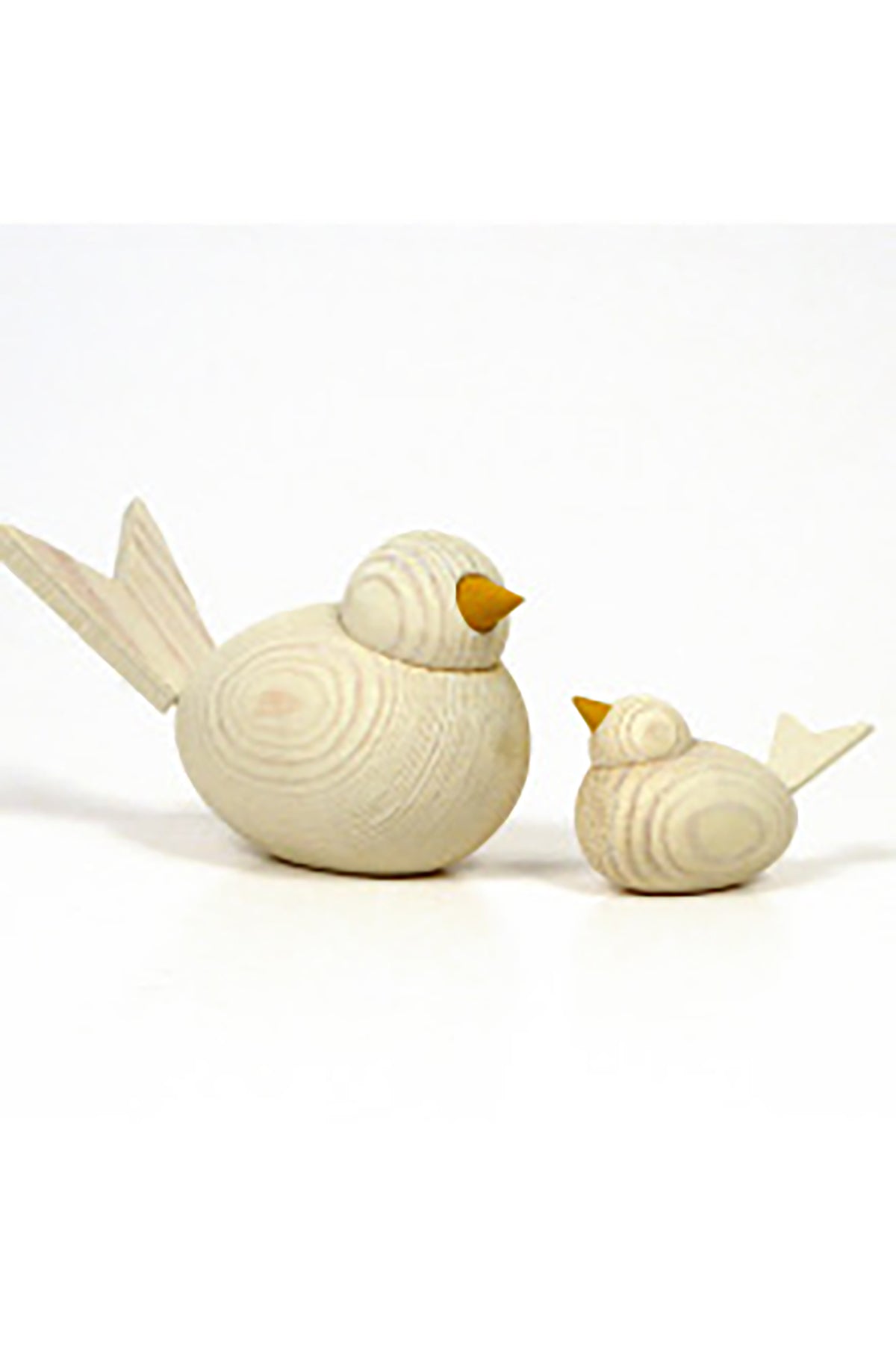 Decorative wooden bird | white