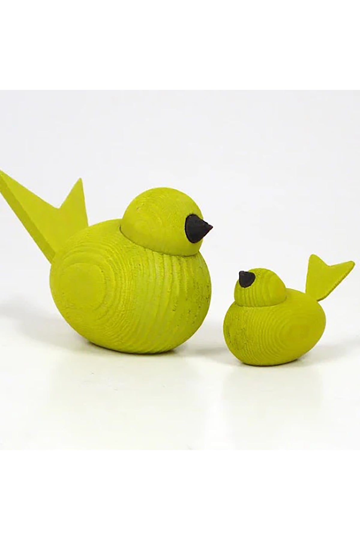 Decorative wooden bird | lime green