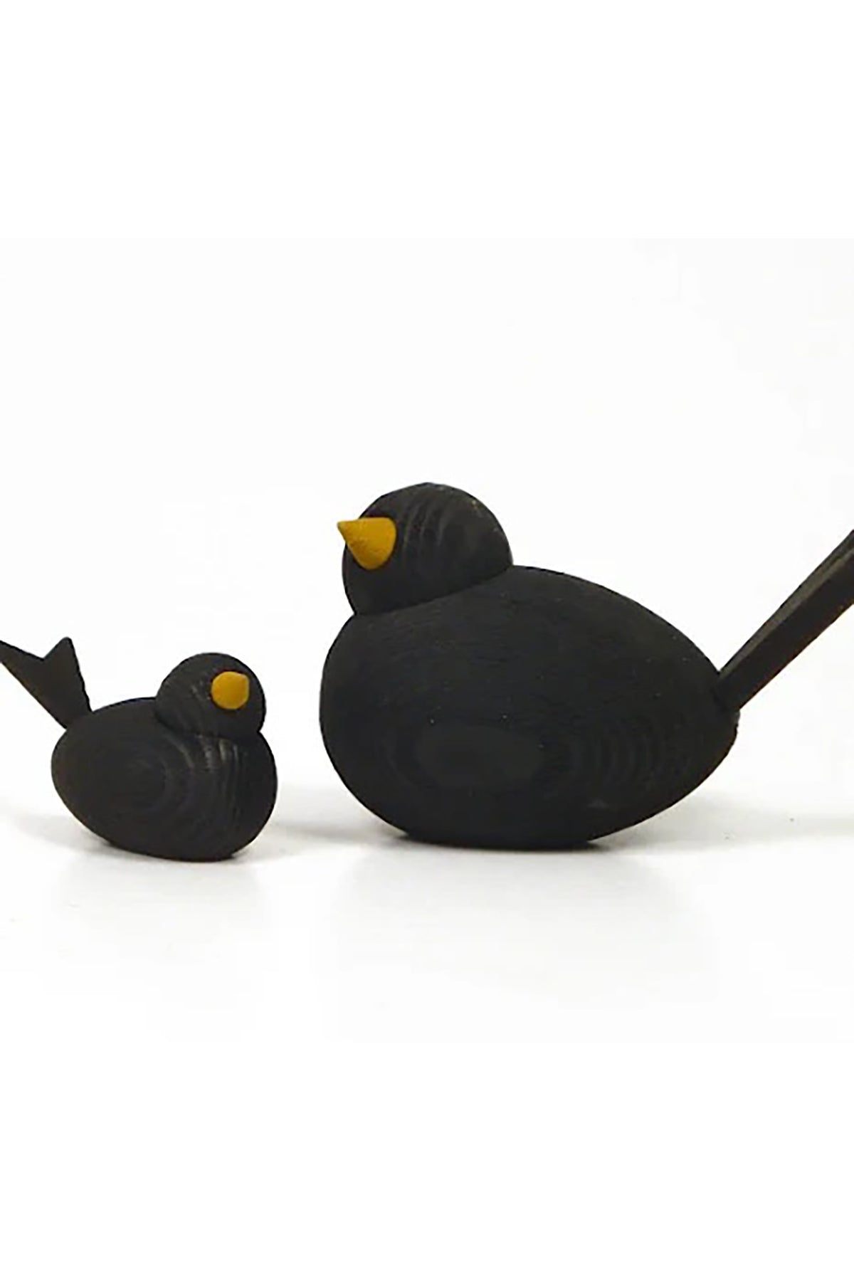 Decorative wooden bird | black