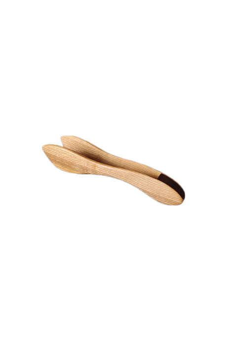 Tongs for salad &amp; appetizer made of ash wood