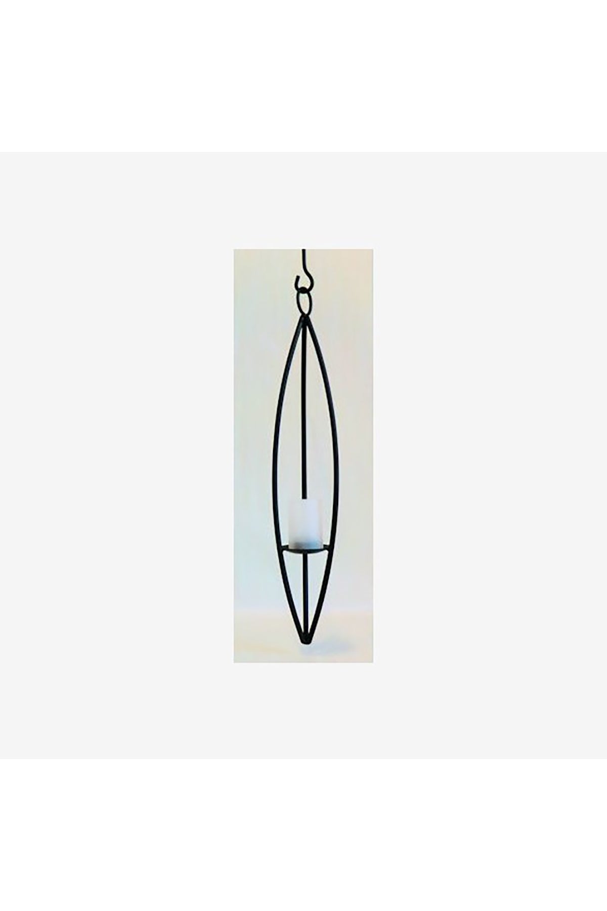 Hänge-Kerzenhalter aus Eisen, schwarz | 54 cm
