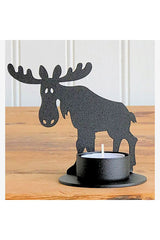 Candle holder/1 moose for tealight, white